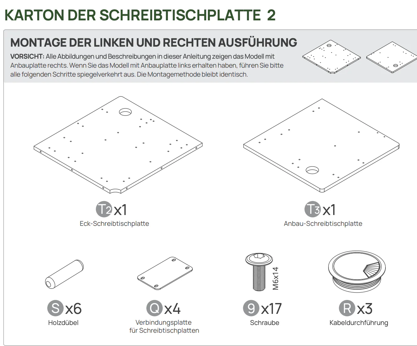 V0.7 L-förmige Tischplatte – Helles Walnussholz – 200×180×2,5 – Linke Seitenplatte(für Ihre vorherige Bestellung)