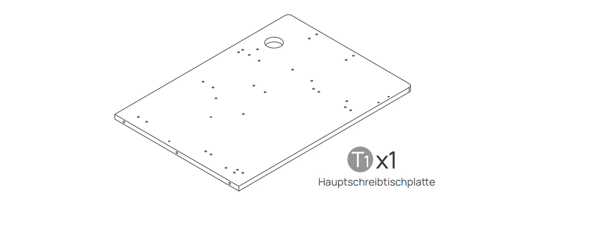 V0.7 L-förmige Tischplatte – Walnuss – 200 × 150 × 2,5 cm – Rechts (für Ihre vorherige Bestellung) - Image 2